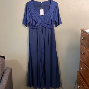 Dress Fashion Navy Blue dress with pockets. Size L